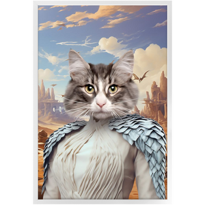 DESSERT CROSSING 2 - Game of Thrones & House Of Dragons Inspired Custom Pet Portrait Framed Satin Paper Print