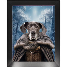 Load image into Gallery viewer, NIGHT&#39;S BLOTCH 1 - Game of Thrones &amp; House Of Dragons Inspired Custom Pet Portrait Framed Satin Paper Print