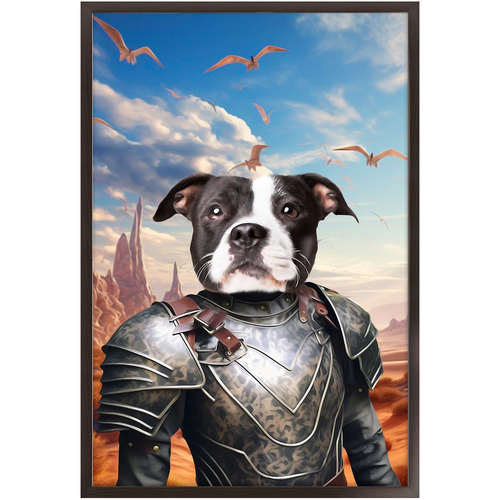 DESSERT CROSSING 3 - Game of Thrones & House Of Dragons Inspired Custom Pet Portrait Framed Satin Paper Print
