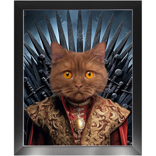 Load image into Gallery viewer, THE BONEROOM 4 - Game of Thrones &amp; House Of Dragons Inspired Custom Pet Portrait Framed Satin Paper Print