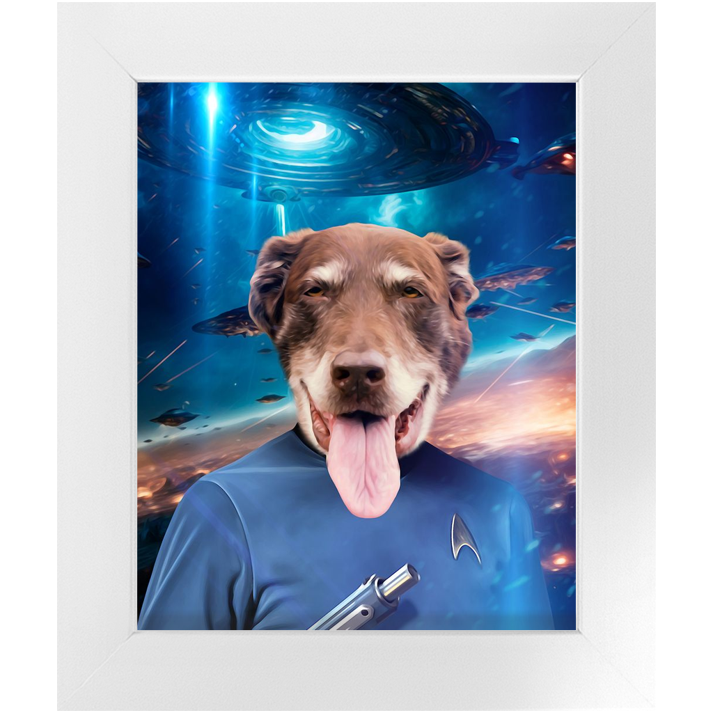 MISTER SPOOK IN SPACE - Star Trek Inspired Custom Pet Portrait Framed ...