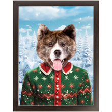 Load image into Gallery viewer, CHRISTMAS CRACKER 12 - Christmas Inspired Custom Pet Portrait Framed Satin Paper Print
