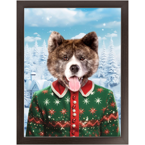 CHRISTMAS CRACKER 12 - Christmas Inspired Custom Pet Portrait Framed Satin Paper Print