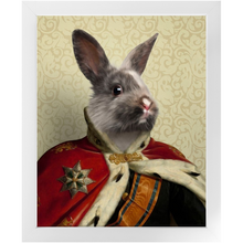 Load image into Gallery viewer, Duke E. Tout - Royalty &amp; Renaissance Inspired Custom Pet Portrait Framed Satin Paper Print