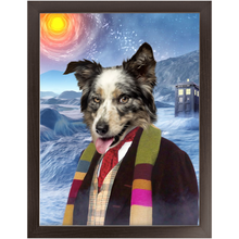 Load image into Gallery viewer, Doctor Hoot - Doctor Who Inspired Custom Pet Portrait Framed Satin Paper Print