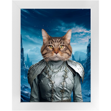 Load image into Gallery viewer, WHITE BALKER - Game of Thrones &amp; House Of Dragons Inspired Custom Pet Portrait Framed Satin Paper Print