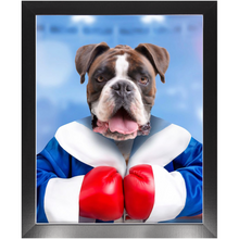 Load image into Gallery viewer, Underdog- Boxing &amp; Sports Inspired Custom Pet Portrait Framed Satin Paper Print