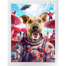 Load image into Gallery viewer, THE ROGAN JOSH EXPERIENCE - Dog In Space Suit Custom Pet Portrait Framed Satin Paper Print