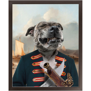 The Squashbuckler - Swashbuckler & Pirate Inspired Custom Pet Portrait Framed Satin Paper Print