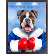 Load image into Gallery viewer, Underdog- Boxing &amp; Sports Inspired Custom Pet Portrait Framed Satin Paper Print