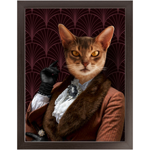 Load image into Gallery viewer, Flappers - Art Deco Inspired Custom Pet Portrait Framed Satin Paper Print
