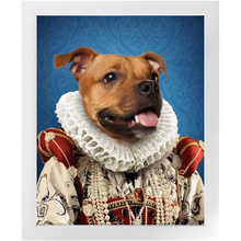 Load image into Gallery viewer, Duchess Muchess - Renaissance Inspired Custom Pet Portrait Framed Satin Paper Print