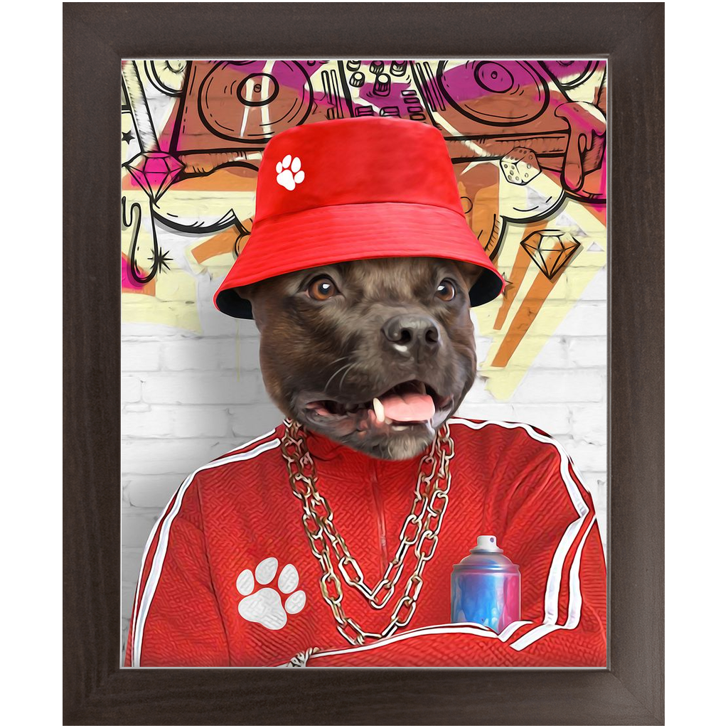 Furresh - Hip Hop & Rappers Inspired Custom Pet Portrait Framed Satin Paper Print