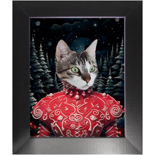 Load image into Gallery viewer, CHRISTMAS CRACKER 6 - Christmas Inspired Custom Pet Portrait Framed Satin Paper Print