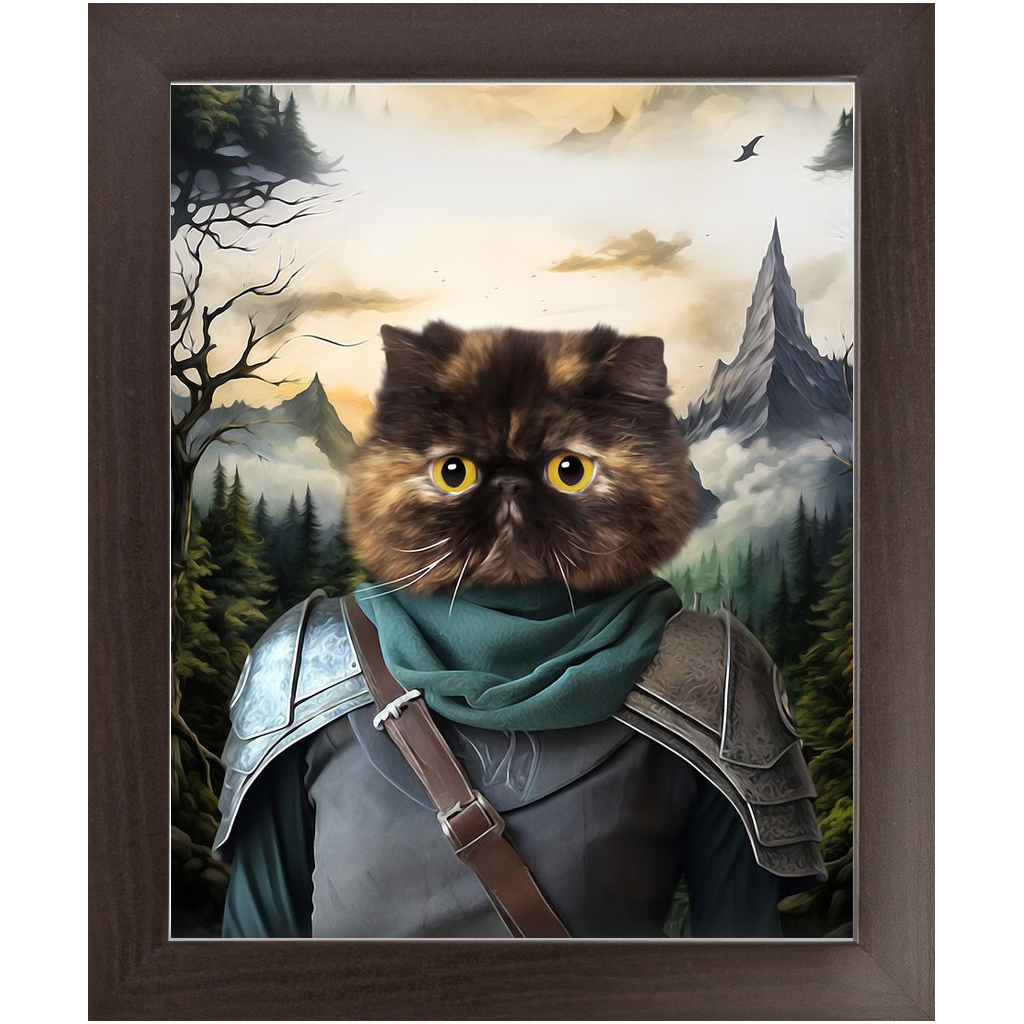 TAKING THE SCENIC ROUTE - Lord of the Rings Inspired Custom Pet Portrait Framed Satin Paper Print