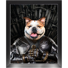 Load image into Gallery viewer, Sir Lixalot - Game Of Thrones Inspired Custom Pet Portrait Framed Satin Paper Print