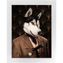 Load image into Gallery viewer, Dappers - Art Deco Inspired Custom Pet Portrait Framed Satin Paper Print