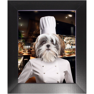CHEF'S KISS - Chef & Cook Inspired Custom Pet Portrait Framed Satin Paper Print