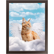 Load image into Gallery viewer, White Angel - Heavenly Angels Inspired Custom Pet Portrait Framed Satin Paper Print