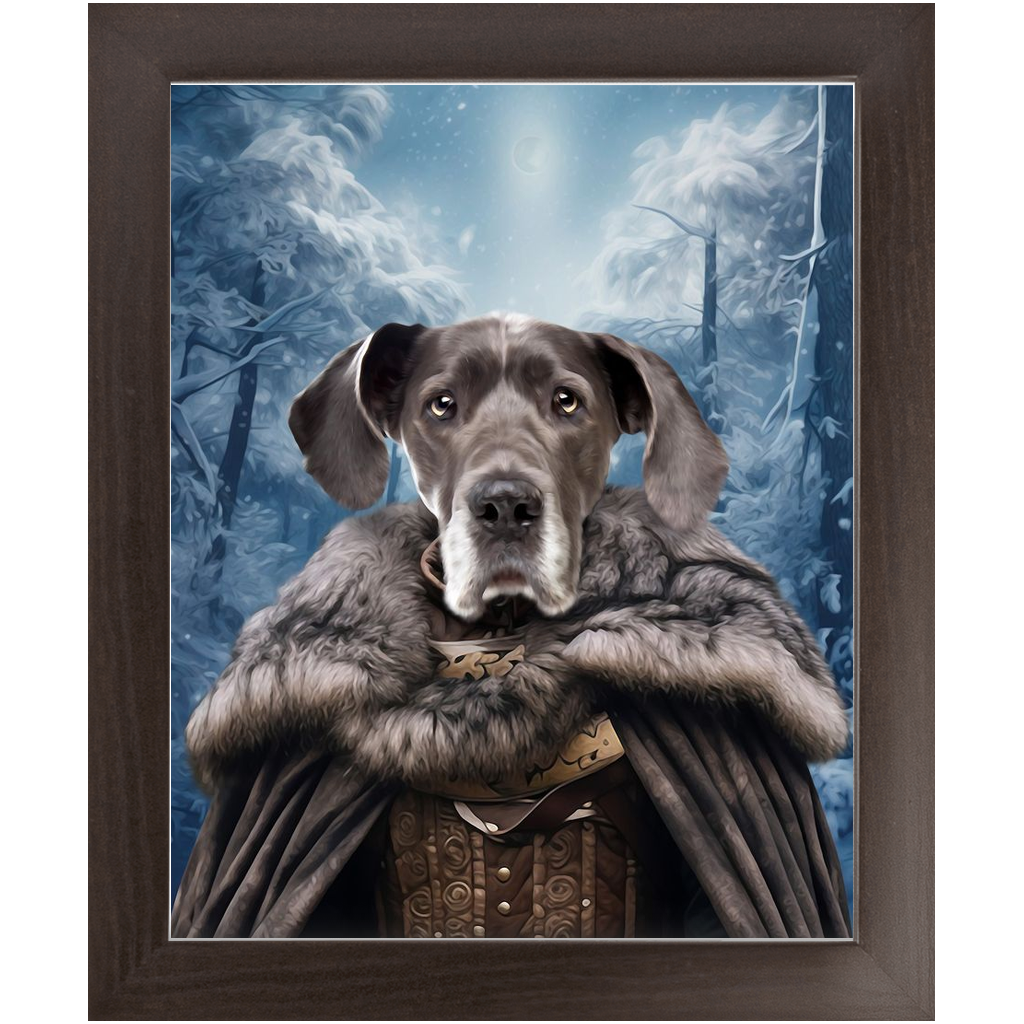 NIGHT'S BLOTCH 1 - Game of Thrones & House Of Dragons Inspired Custom Pet Portrait Framed Satin Paper Print