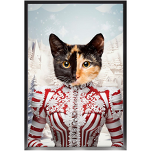 Load image into Gallery viewer, CHRISTMAS CRACKER 15 - Christmas Inspired Custom Pet Portrait Framed Satin Paper Print