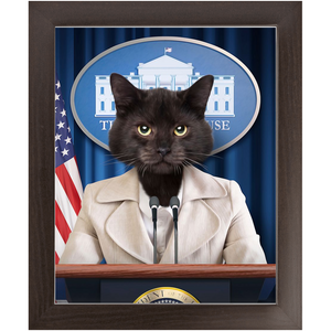Axis Of Awesome - Cat as President Custom Pet Portrait Framed Satin Paper Print