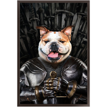 Load image into Gallery viewer, Sir Lixalot - Game Of Thrones Inspired Custom Pet Portrait Framed Satin Paper Print