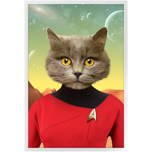 Oh Hooray - Star Trek Inspired Custom Pet Portrait Framed Satin Paper Print
