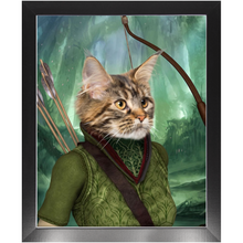 Load image into Gallery viewer, Straight Shooter - Lord of the Rings Inspired Custom Pet Portrait Framed Satin Paper Print