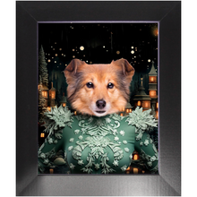 Load image into Gallery viewer, CHRISTMAS CRACKER 14 - Christmas Inspired Custom Pet Portrait Framed Satin Paper Print