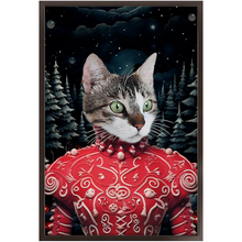 Load image into Gallery viewer, CHRISTMAS CRACKER 6 - Christmas Inspired Custom Pet Portrait Framed Satin Paper Print