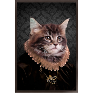 Black Radder - Renaissance Inspired Custom Pet Portrait Framed Satin Paper Print