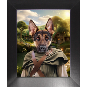 PAWS & PIPEWEED - Lord of the Rings Inspired Custom Pet Portrait Framed Satin Paper Print