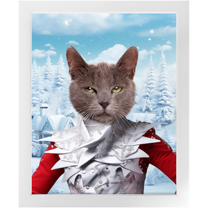 CHRISTMAS CRACKER 10 - Christmas Inspired Custom Pet Portrait Framed Satin Paper Print