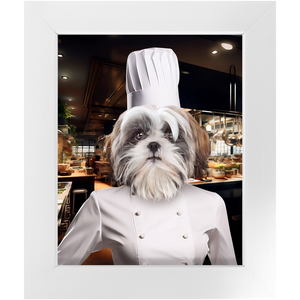 CHEF'S KISS - Chef & Cook Inspired Custom Pet Portrait Framed Satin Paper Print