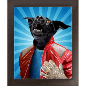 Eat It - Michael Jackson Inspired Custom Pet Portrait Framed Satin Paper Print