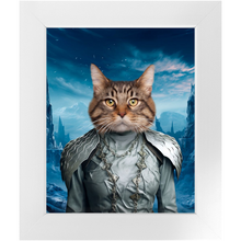 Load image into Gallery viewer, WHITE BALKER - Game of Thrones &amp; House Of Dragons Inspired Custom Pet Portrait Framed Satin Paper Print
