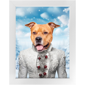 CHRISTMAS CRACKER 5 - Christmas Inspired Custom Pet Portrait Framed Satin Paper Print