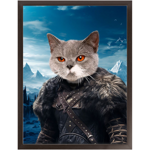 NIGHT'S BLOTCH 2 - Game of Thrones & House Of Dragons Inspired Custom Pet Portrait Framed Satin Paper Print