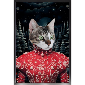 CHRISTMAS CRACKER 6 - Christmas Inspired Custom Pet Portrait Framed Satin Paper Print