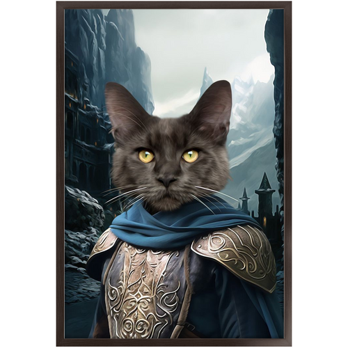 HELM'S BLEEP - Lord of the Rings Inspired Custom Pet Portrait Framed Satin Paper Print