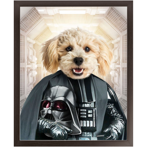 Bath Evader - Darth Vader & Star Wars Inspired Custom Pet Portrait Framed Satin Paper Print