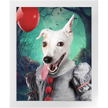 Load image into Gallery viewer, Manypies - Halloween, IT &amp; Clown Inspired Custom Pet Portrait Framed Satin Paper Print