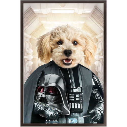 Bath Evader - Darth Vader & Star Wars Inspired Custom Pet Portrait Framed Satin Paper Print