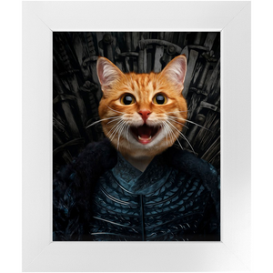 Winters Tail - Game of Thrones Inspired Custom Pet Portrait Framed Satin Paper Print