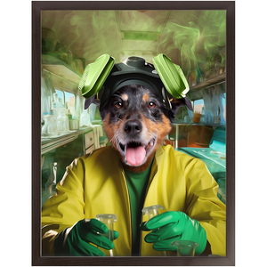 HEISENBARK - Breaking Bad Inspired Custom Pet Portrait Framed Satin Paper Print