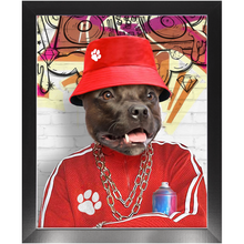 Load image into Gallery viewer, Furresh - Hip Hop &amp; Rappers Inspired Custom Pet Portrait Framed Satin Paper Print