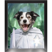 Load image into Gallery viewer, Whizzing Past - Lord of the Rings Inspired Custom Pet Portrait Framed Satin Paper Print