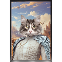 Load image into Gallery viewer, DESSERT CROSSING 2 - Game of Thrones &amp; House Of Dragons Inspired Custom Pet Portrait Framed Satin Paper Print