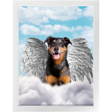 Load image into Gallery viewer, Silver Angel - Heavenly Angels Inspired Custom Pet Portrait Framed Satin Paper Print